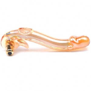 Glass Vibrator Golden Dragon Single Speed